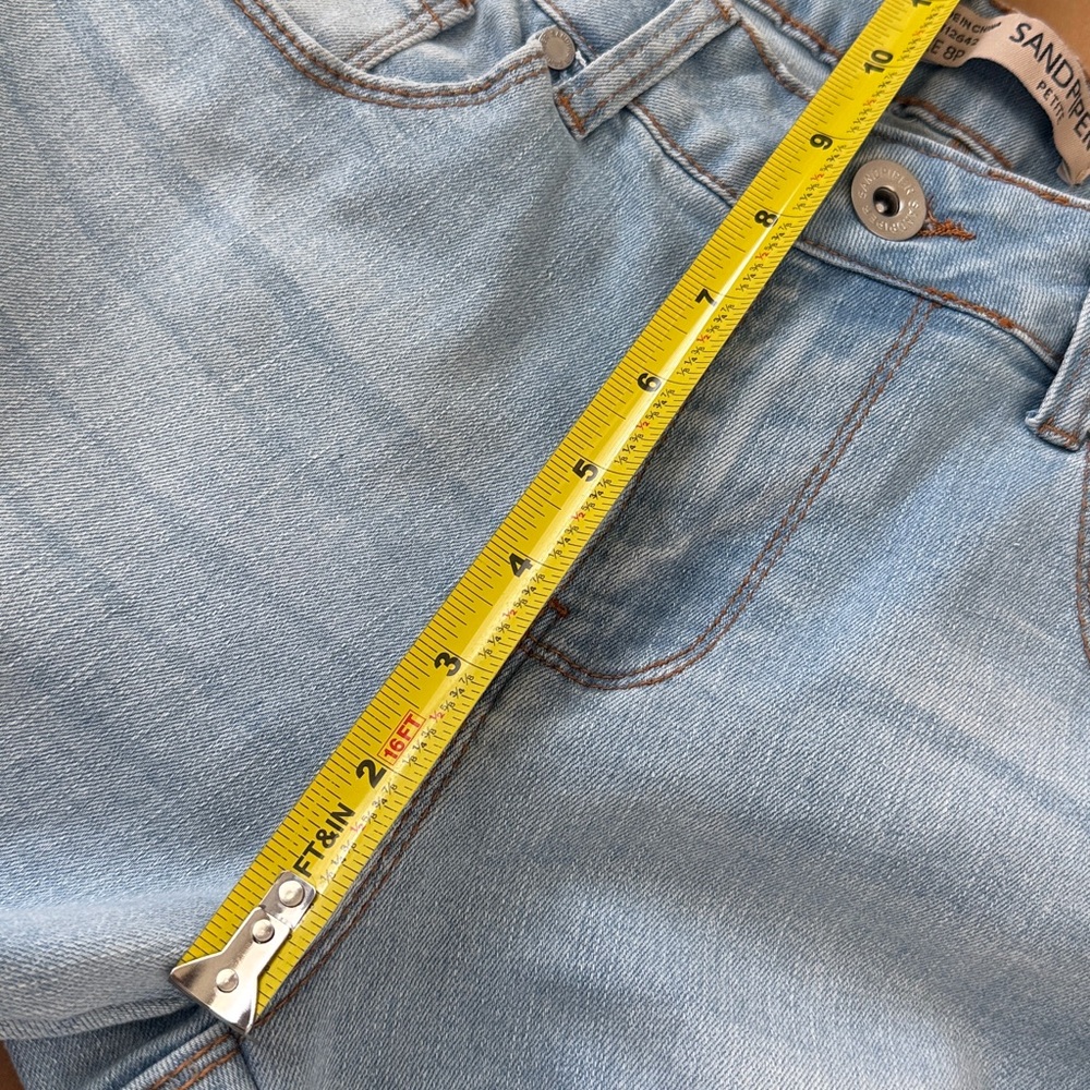 Sandpiper Petite Light Blue Jeans with Multicolor Floral Embroidery 8P - Picture 10 of 13